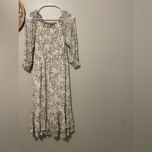 Long multicolor little house on the prairie dress